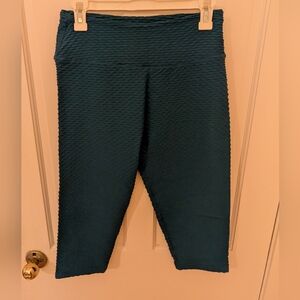 Booty by Brabants Textured Dark Teal Leggings Curvy